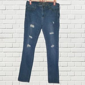WAX jeans Distressed Jrs 9 Skinny Straight Leg